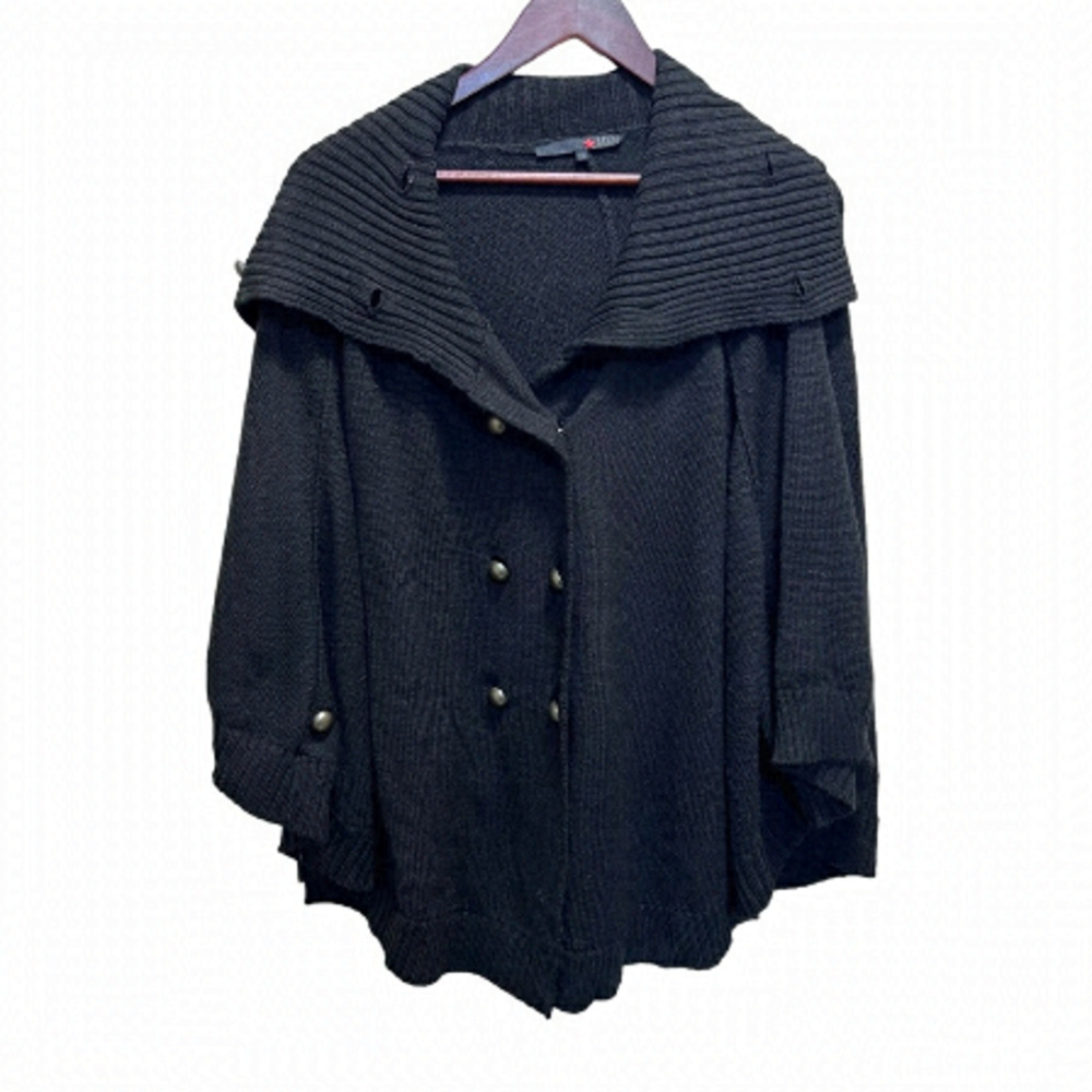 Pennington's MXM Black Knit Poncho Sweater Size 2X